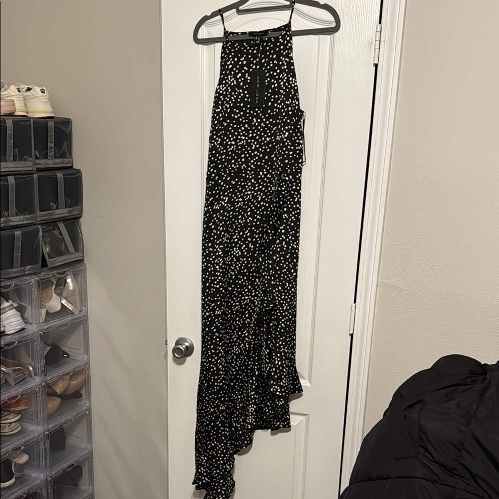 New Look Black and White High Low Dress